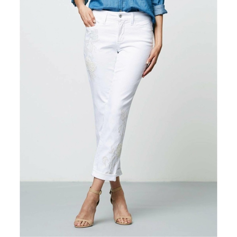NYDJ White Boyfriend Jeans